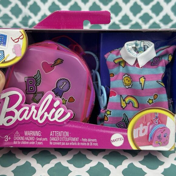 Barbie Mini Backpack Fashion Set 5 Surprises Dress And Accessories 7 piece Set - Picture 6 of 10